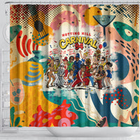 Notting Hill Carnival 94 Shower Curtain Vintage Festival Music Caribbean Dancers Steel Drums Pop Art