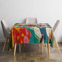 Notting Hill Carnival 94 Tablecloth Vintage Festival Music Caribbean Dancers Steel Drums Pop Art