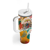 Notting Hill Carnival 94 Tumbler With Handle Vintage Festival Music Caribbean Dancers Steel Drums Pop Art