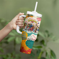 Notting Hill Carnival 94 Tumbler With Handle Vintage Festival Music Caribbean Dancers Steel Drums Pop Art