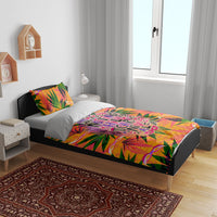 Notting Hill Carnival Bedding Set Caribbean Culture Music Festival Feathered Dancer Tropical