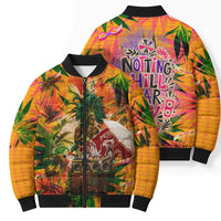 Notting Hill Carnival Bomber Puffer Jacket Caribbean Culture Music Festival Feathered Dancer Tropical