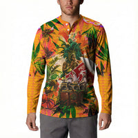 Notting Hill Carnival Button Sweatshirt Caribbean Culture Music Festival Feathered Dancer Tropical