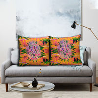 Notting Hill Carnival Pillow Cover Caribbean Culture Music Festival Feathered Dancer Tropical