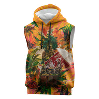 Notting Hill Carnival Sleeveless Hoodie Caribbean Culture Music Festival Feathered Dancer Tropical