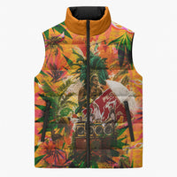 Notting Hill Carnival Sleeveless Puffer Jacket Caribbean Culture Music Festival Feathered Dancer Tropical