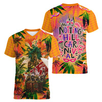 Notting Hill Carnival Women V-Neck T-Shirt Caribbean Culture Music Festival Feathered Dancer Tropical