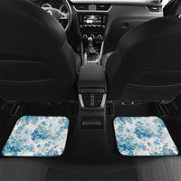 Promoted To Grandparents Car Mats Family Generations Blue Floral Silhouette Art