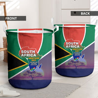 South Africa Heritage Day Laundry Basket Celebrating Roots Flag Map Sunset Savanna