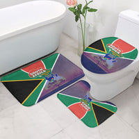 South Africa Heritage Day Bathroom Set Celebrating Roots Flag Map Sunset Savanna