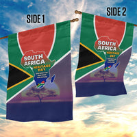 South Africa Heritage Day Garden Flag Celebrating Roots Flag Map Sunset Savanna