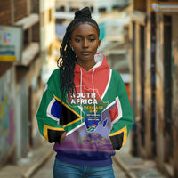 South Africa Heritage Day Hoodie Celebrating Roots Flag Map Sunset Savanna