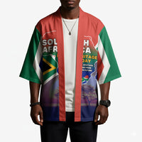 South Africa Heritage Day Kimono Celebrating Roots Flag Map Sunset Savanna