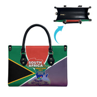 South Africa Heritage Day Leather Bag Celebrating Roots Flag Map Sunset Savanna