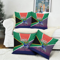 South Africa Heritage Day Pillow Cover Celebrating Roots Flag Map Sunset Savanna