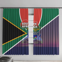 South Africa Heritage Day Window Curtain Celebrating Roots Flag Map Sunset Savanna