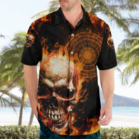 Magic Fire Skull Hawaiian Shirt I Can't Go To Hell The Devil Still Has A Rest Training Oder Against Me - Wonder Print Shop