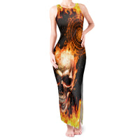 Magic Fire Skull Tank Maxi Dress I Can't Go To Hell The Devil Still Has A Rest Training Oder Against Me - Wonder Print Shop
