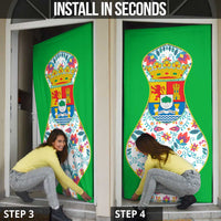 Extremadura Flag Door Cover Autonomous Community of Spain - Wonder Print Shop