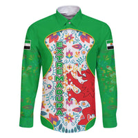 Extremadura Flag Family Matching Long Sleeve Bodycon Dress and Hawaiian Shirt Autonomous Community of Spain - Wonder Print Shop