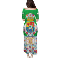 Extremadura Flag Family Matching Puletasi and Hawaiian Shirt Autonomous Community of Spain - Wonder Print Shop