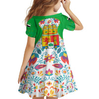 Extremadura Flag Family Matching Summer Maxi Dress and Hawaiian Shirt Autonomous Community of Spain - Wonder Print Shop