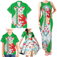 Extremadura Flag Family Matching Tank Maxi Dress and Hawaiian Shirt Autonomous Community of Spain - Wonder Print Shop