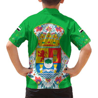 Extremadura Flag Kid Hawaiian Shirt Autonomous Community of Spain - Wonder Print Shop