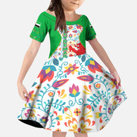 Extremadura Flag Kid Short Sleeve Dress Autonomous Community of Spain - Wonder Print Shop