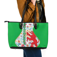 Extremadura Flag Leather Tote Bag Autonomous Community of Spain - Wonder Print Shop