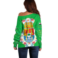 Extremadura Flag Off Shoulder Sweater Autonomous Community of Spain - Wonder Print Shop