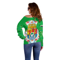 Extremadura Flag Off Shoulder Sweater Autonomous Community of Spain - Wonder Print Shop