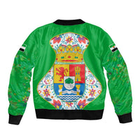 Extremadura Flag Sleeve Zip Bomber Jacket Autonomous Community of Spain - Wonder Print Shop