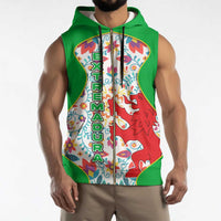 Extremadura Flag Sleeveless Zip Hoodie Autonomous Community of Spain - Wonder Print Shop