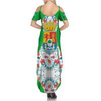 Extremadura Flag Summer Maxi Dress Autonomous Community of Spain - Wonder Print Shop