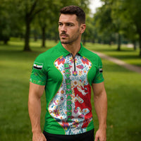 Extremadura Flag Zipper Polo Shirt Autonomous Community of Spain - Wonder Print Shop