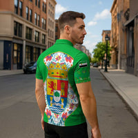 Extremadura Flag Zipper Polo Shirt Autonomous Community of Spain - Wonder Print Shop