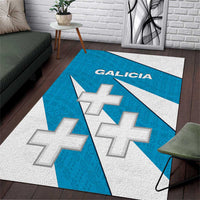 Galicia Flag Area Rug Autonomous Community of Spain - Wonder Print Shop