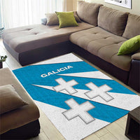 Galicia Flag Area Rug Autonomous Community of Spain - Wonder Print Shop