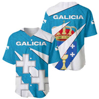 Galicia Flag Baseball Jersey Autonomous Community of Spain - Wonder Print Shop