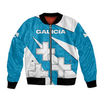 Galicia Flag Bomber Jacket Autonomous Community of Spain - Wonder Print Shop