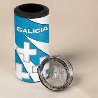 Galicia Flag 4 in 1 Can Cooler Tumbler Autonomous Community of Spain - Wonder Print Shop