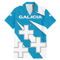 Galicia Flag Family Matching Mermaid Dress and Hawaiian Shirt Autonomous Community of Spain - Wonder Print Shop