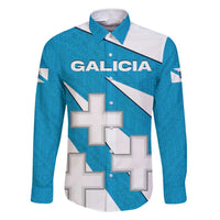 Galicia Flag Family Matching Short Sleeve Bodycon Dress and Hawaiian Shirt Autonomous Community of Spain - Wonder Print Shop