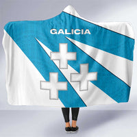 Galicia Flag Hooded Blanket Autonomous Community of Spain - Wonder Print Shop