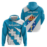 Galicia Flag Hoodie Autonomous Community of Spain - Wonder Print Shop
