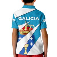 Galicia Flag Kid Polo Shirt Autonomous Community of Spain - Wonder Print Shop