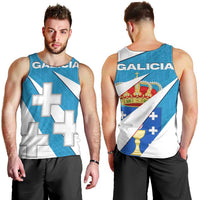 Galicia Flag Men Tank Top Autonomous Community of Spain - Wonder Print Shop