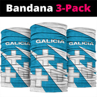 Galicia Flag Neck Gaiter Autonomous Community of Spain - Wonder Print Shop