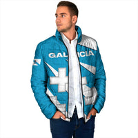 Galicia Flag Padded Jacket Autonomous Community of Spain - Wonder Print Shop